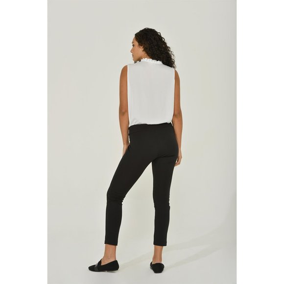 Sleeveless Keyhole Blouse | Ruffle Neck Blouse | NWT | Compare to Misook - Picture 2 of 9